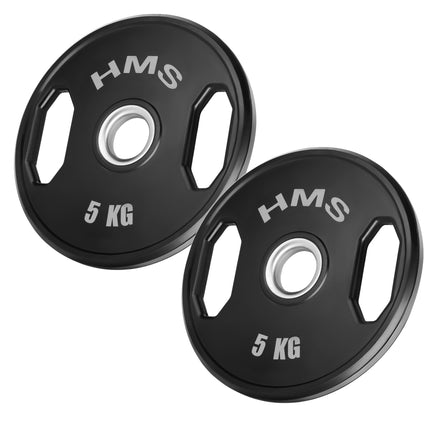 Olympische Hantelscheiben, gummiert, 2 x 5 kg