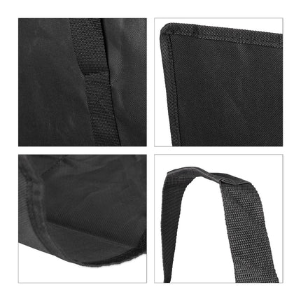 Open firewood bag with handle