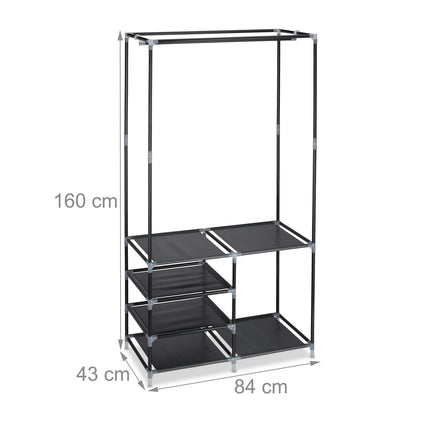 Open wardrobe with shoe shelf