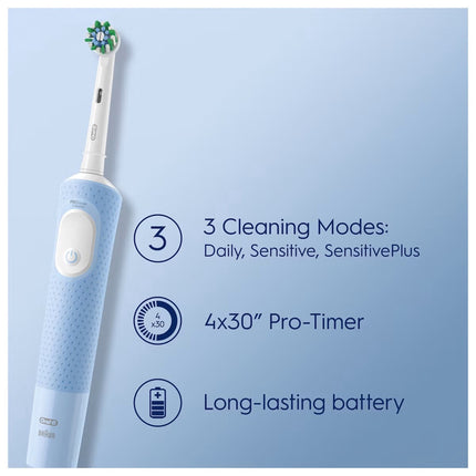Oral-B Vitality Pro Electric Toothbrush with 3 Modes, Light Blue, 2-Minute Timer