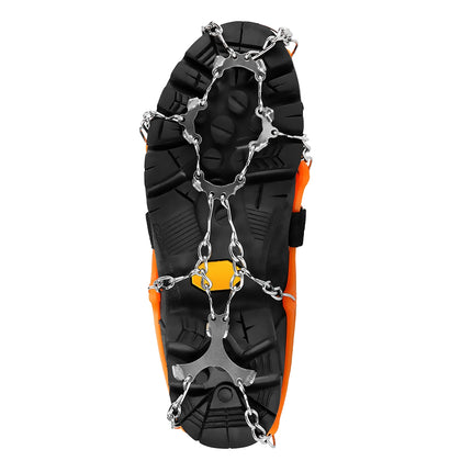 Orange Crampons, Size M, Non-Slip Traction