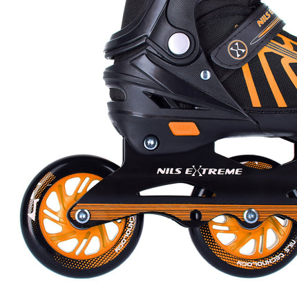 Orangefarbene Inlineskates, Größe L (39-43)