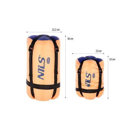 Orange Junior Sleeping Bag, Lightweight, Compact