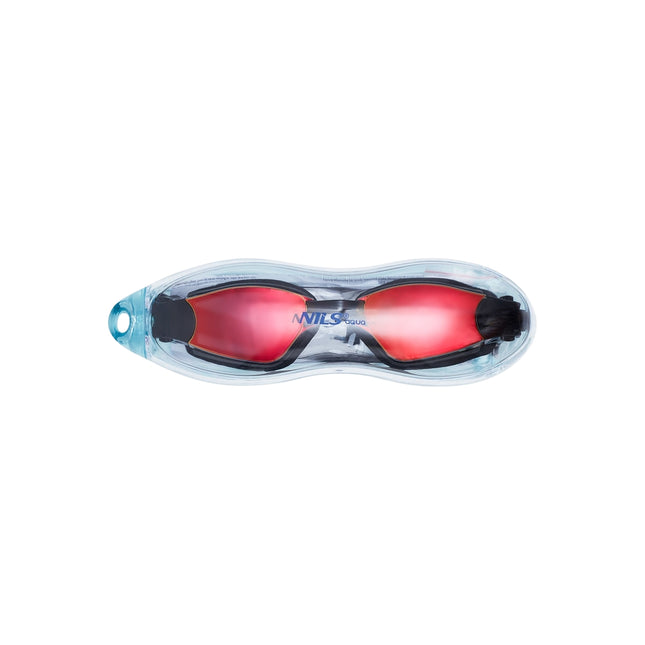 Orangefarbene Rennschwimmbrille, Antibeschlag, UV-Schutz
