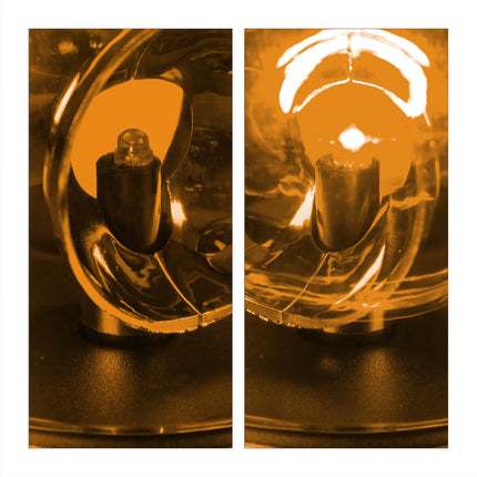 Orange Rotating LED Party Lights, Set of 2