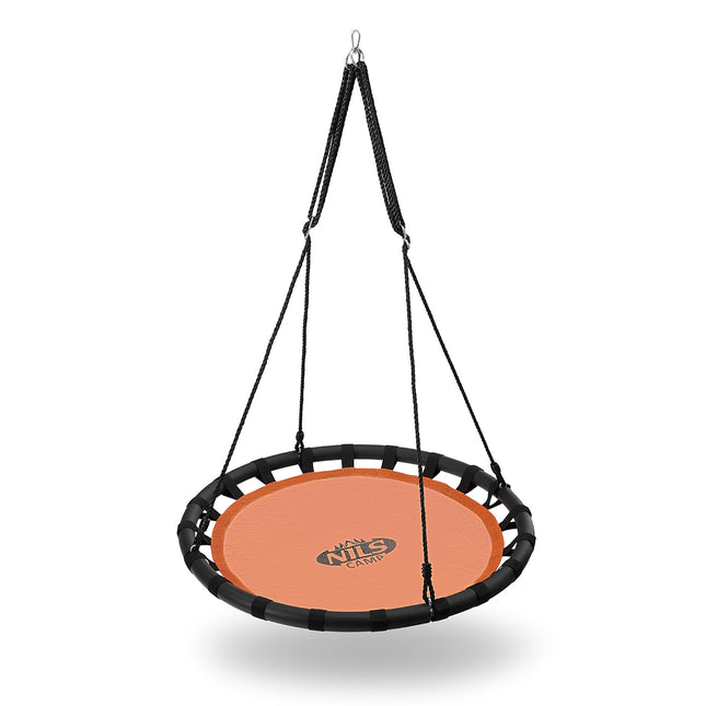 Orangene Schaukel mit Plattform, Outdoor-Spielzeug, 100 cm Durchmesser
