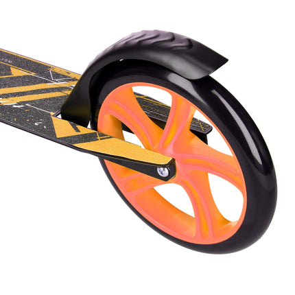 Orangefarbener Scooter, faltbar, leicht, verstellbarer Lenker