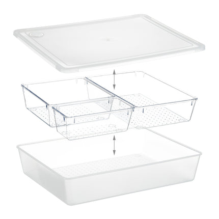 Organizer-Box mit 3 herausnehmbaren Fächern
