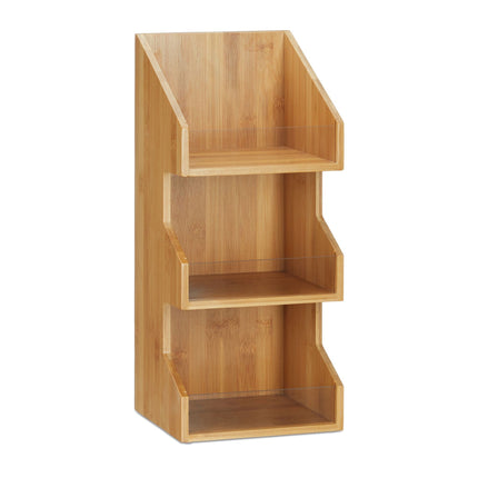 Organizer in bamboo with 3 levels