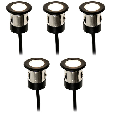 Spot encastrable Orion 5pcs Noir