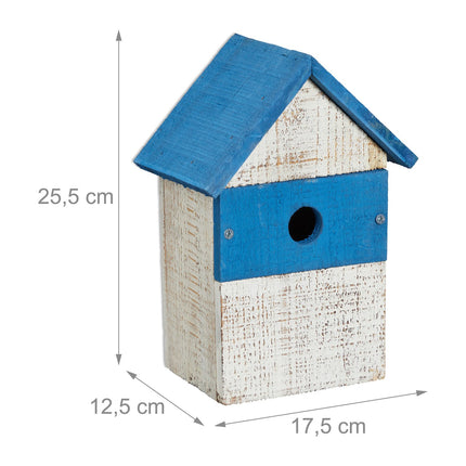 Boîte décorative bleu-blanc