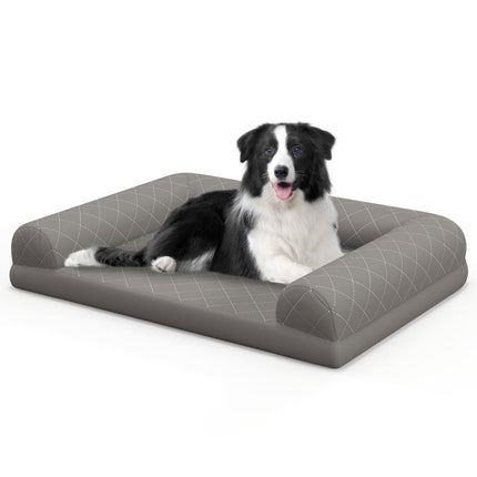Orthopädisches Hundebett, Medium, Eierkartonschaum, Grau