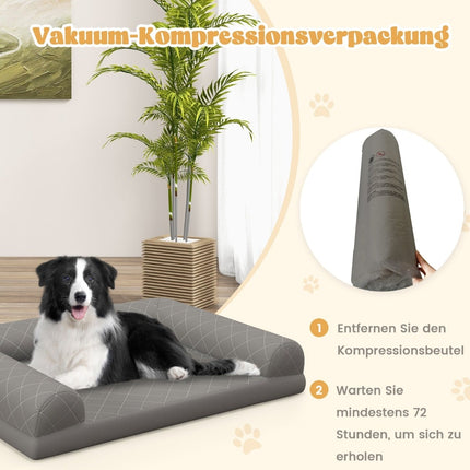 Orthopädisches Hundebett, Medium, Eierkartonschaum, Grau
