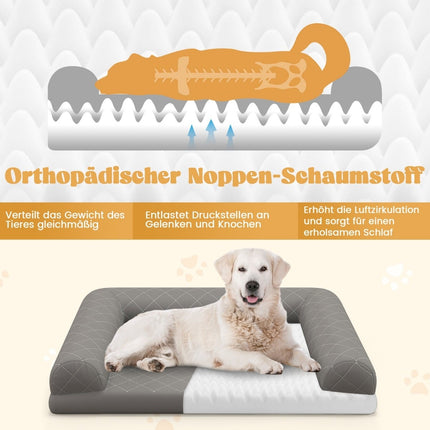 Orthopädisches Hundebett, Medium, Eierkartonschaum, Grau