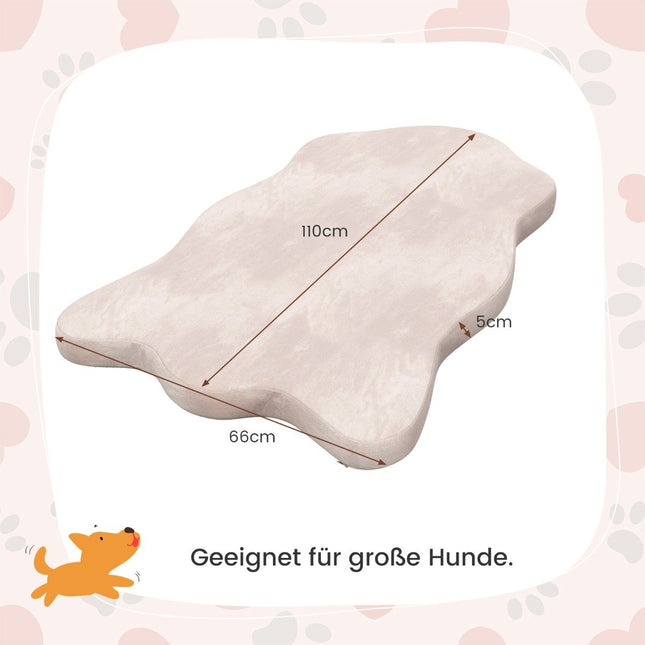 Panier orthopédique pour grands chiens avec support en mousse à mémoire de forme et housse amovible beige