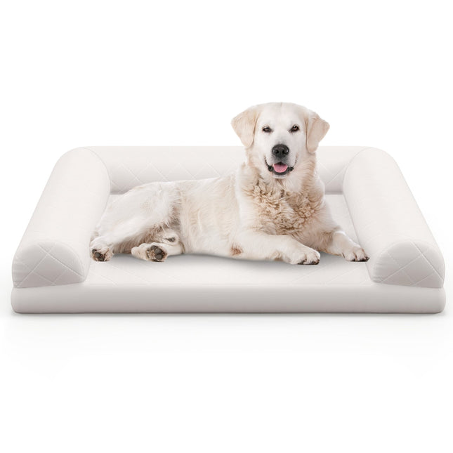 Orthopädisches Hundebett für mittelgroße Hunde, Eierkartonschaum, Beige