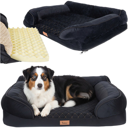 Orthopädisches Hundebett, Medium 80x65 cm, Schaumstoff, rutschfest