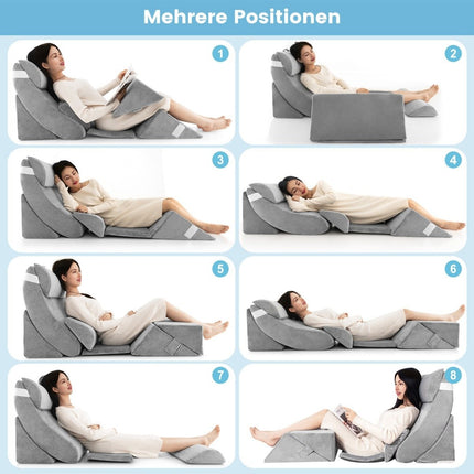 Orthopedic Wedge Pillow Set, 7-Piece, Washable Cover