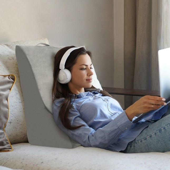 Orthopädisches Keilkissen mit waschbarem Bezug für Bett & Sofa