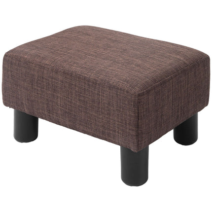 Leinen-Hocker, rechteckig, Tragkraft 100 kg, braun