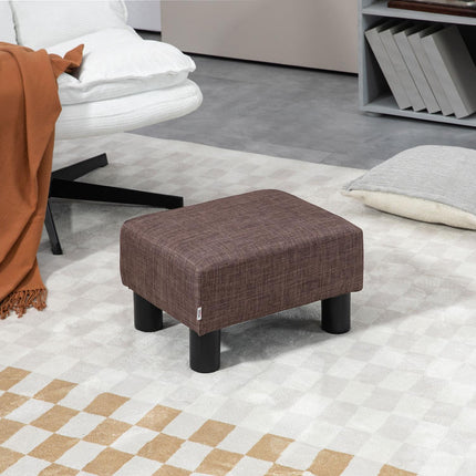 Leinen-Hocker, rechteckig, Tragkraft 100 kg, braun