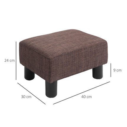Leinen-Hocker, rechteckig, Tragkraft 100 kg, braun