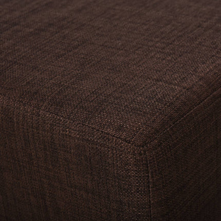 Leinen-Hocker, rechteckig, Tragkraft 100 kg, braun