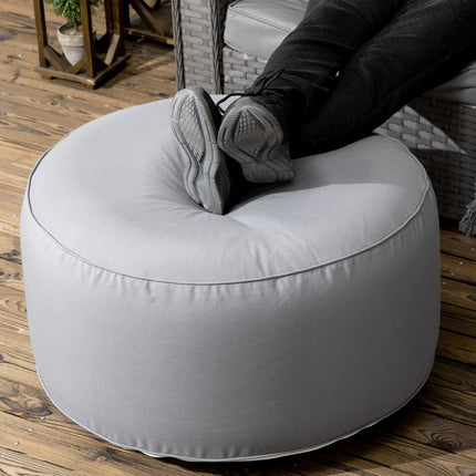 Aufblasbarer Hocker/Fußhocker, dunkelgrau, 150 kg Tragkraft