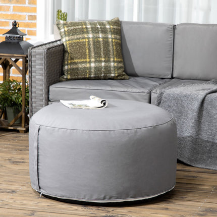 Aufblasbarer Hocker/Fußhocker, dunkelgrau, 150 kg Tragkraft