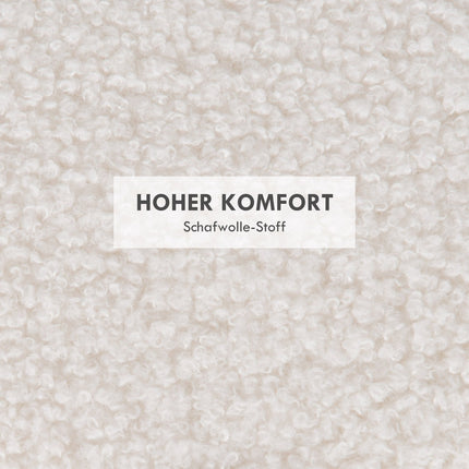 Runder Pouf-Hocker mit Stauraum, Klappdeckel, weiß