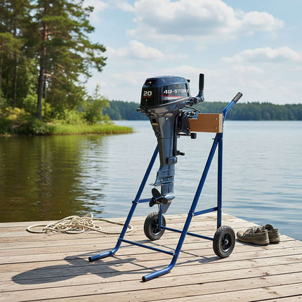 Outboard Motor Stand, Steel & Wood, 100 kg Capacity