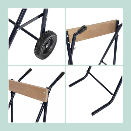 Außenborder-Ständer, Stahl & Holz, 100 kg Tragkraft