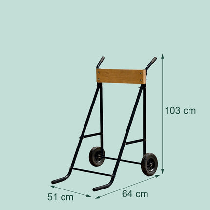 Außenborder-Ständer, Stahl & Holz, 100 kg Tragkraft