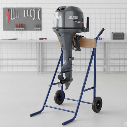 Outboard Motor Stand, Steel & Wood, 100 kg Capacity
