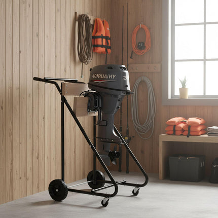 Außenborderständer, Stahl & Holz, 150 kg Tragkraft