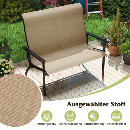 Outdoor 2-Sitzer Gartenbank, wetterfest, 400 kg Tragkraft