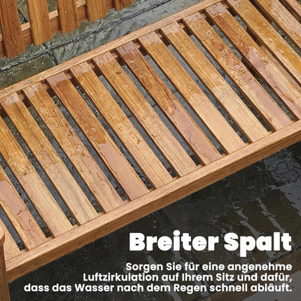 Outdoor 2-Seater Wooden Garden Bench, Acacia, 320 kg Capacity