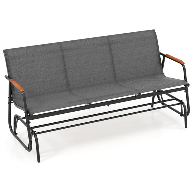 Outdoor 3-Sitzer Schaukelbank mit atmungsaktiver Stoffbespannung