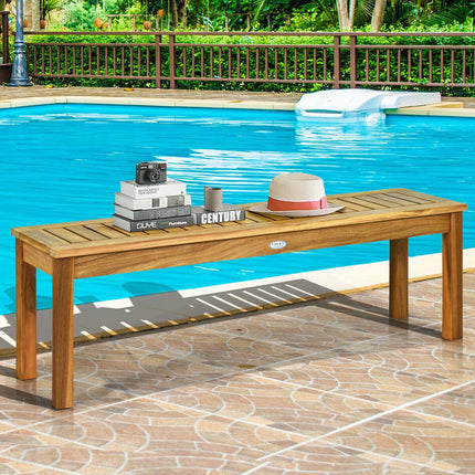 Gartenbank aus Akazienholz, 132 cm, 3-Sitzer