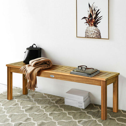Gartenbank aus Akazienholz, 132 cm, 3-Sitzer