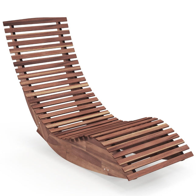 Outdoor-Schaukelliege aus Akazienholz, ergonomisch, 157 cm