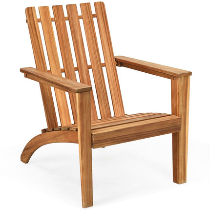 Adirondack houten stoel voor buiten Klassieke Adirondack stoel met ergonomisch design 69 x 73 x 85 cm Natuurlijk