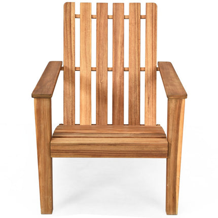 Adirondack houten stoel voor buiten Klassieke Adirondack stoel met ergonomisch design 69 x 73 x 85 cm Natuurlijk
