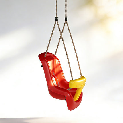 Babyschaukel für draußen mit hoher Rückenlehne, verstellbare Seile