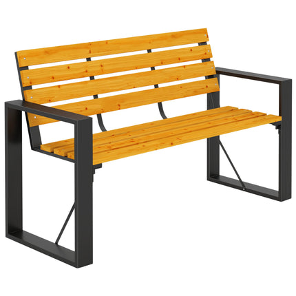 Gartenbank, Metallgestell & Holzlatten, 2-Sitzer