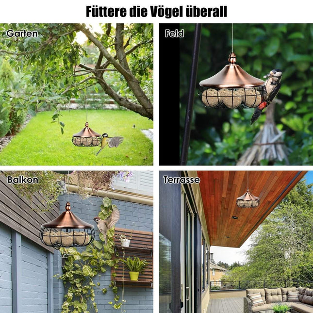 Outdoor Bird Feeder Hanging Wild Bird Feeder 17 x 17 x 14 cm