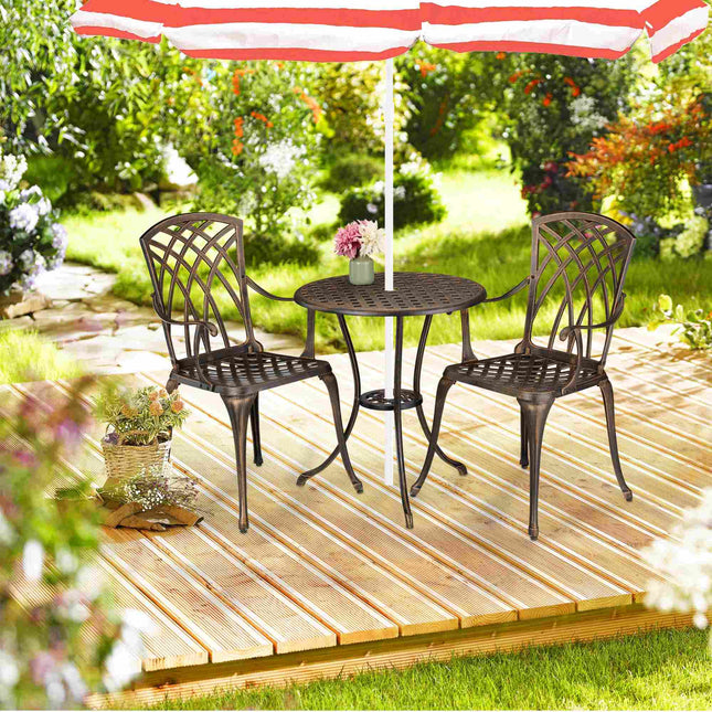 Garten-Bistro-Set, Vintage-Design, 3-teilig