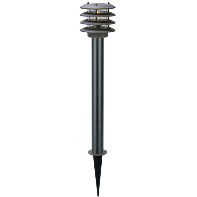 Außenpollerleuchte, 12V 250lm, Dunkelgrau IP65