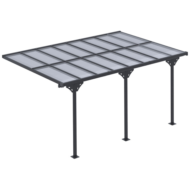 Outdoor-Vordach, Aluminiumrahmen, 435x302 cm