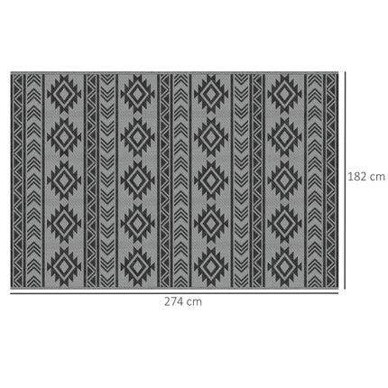 Wasserdichte Outdoor-Kunststoffmatte – beidseitig, 182 x 274 cm